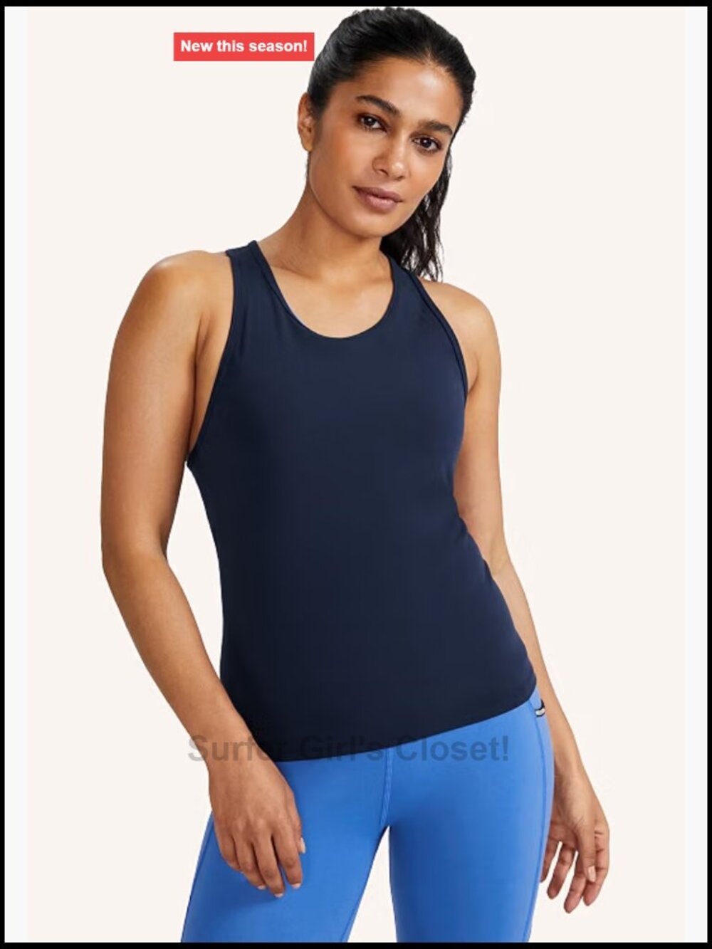 Women's Racerback Tank Top High Neck Fitted Performance Yoga
